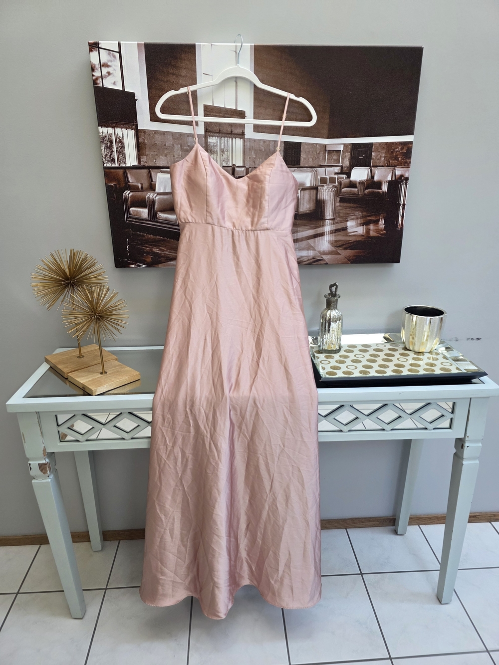 Show Me Your MuMu Tan Spaghetti-Strap Maxi Dress